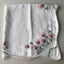 Vintage Hand Embroidered Pink Floral Linen Tablecloth Carousel 16