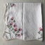 Vintage Hand Embroidered Pink Floral Linen Tablecloth Carousel 17
