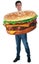 Adult Hamburger Costume Halloween Burger Party Funny Outfit Carousel 1