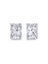 925 Sterling Silver Emerald Cut Diamond Earrings Carousel 1