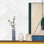 Tile Vinyl Peel n Strick Wall / Splashback White Herringbone (10 pack) Carousel 3