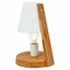 32cm Wooden Base Modern Desk Table Lamp Light Metal Shade Designer - White Carousel 6