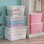 37 Litre Modular Clear Foldable Storage Box with Lid Plastic Tub Collapsible Carousel 8