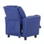 Set of 2 Oliver Kids Recliner Chair Sofa Children Lounge Couch PU Armchair Blue Carousel 4