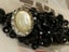 Vintage MOP Scarf Clip Enhancer on French Jet Deco Era Beaded Necklace Carousel 15