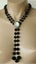 Vintage MOP Scarf Clip Enhancer on French Jet Deco Era Beaded Necklace Carousel 7
