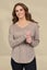 Vassalli Merino V Neck Top with Button Cuff Detail Twig Carousel 1