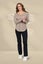 Vassalli Merino V Neck Top with Button Cuff Detail Twig Carousel 2