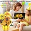 1009PCS Sunflower Building Blocks Flower Bouquet Vase Model Bricks Set Idea H... Carousel 6