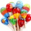 6x WOODEN MARACAS Musical Egg Percussion Toy Shakers Rattles Rumba Party BULK Carousel 2