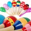 6x WOODEN MARACAS Musical Egg Percussion Toy Shakers Rattles Rumba Party BULK Carousel 3
