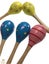 6x WOODEN MARACAS Musical Egg Percussion Toy Shakers Rattles Rumba Party BULK Carousel 4