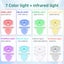 LED 8 Colors Face Mask and Neck Red Light Near Infrared Therapy Anti Aging Wr... Carousel 3
