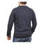 100% Shetland Ragg Wool V Neck Knit Jumper Pullover Mens Sweater Knitted - Navy Carousel 3
