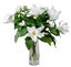 60cm Faux White Magnolia Liliflora in Glass Vase Artificial Plant Flower Tree... Carousel 1
