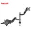 Loctek 10"-30" Single Monitor Ergonomic Gas Spring Arm - With 10.1"-17.3" Laptop Carousel 13