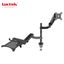 Loctek 10"-30" Single Monitor Ergonomic Gas Spring Arm - With 10.1"-17.3" Laptop Carousel 3