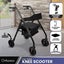 Foldable Mobility Steel Rollator 136Kg Max Capacity Black Carousel 3