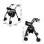 Foldable Mobility Steel Rollator 136Kg Max Capacity Black Carousel 4