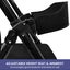 Foldable Mobility Steel Rollator 136Kg Max Capacity Black Carousel 8