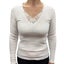 Thermo Fleece Ladies Thermal Long Sleeve Top Poly Cotton Spencer - White Carousel 3
