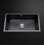 Single Bowl Stainless Steel Sink 700x450mm Black Matt Carousel 1