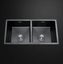 Double Bowl Stainless Steel Sink 760x450mm Dark Grey Carousel 1
