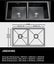 Double Bowl Stainless Steel Sink 760x450mm Dark Grey Carousel 2