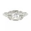 Antique Art Deco Platinum 0.62ctw Old Euro Diamond Engagement or Promise Ring Carousel 1