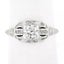 Antique Art Deco Platinum 0.62ctw Old Euro Diamond Engagement or Promise Ring Carousel 7