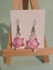 Cute Pink Star Earrings Kawaii Jewellery Beaded Earrings Pastel Pink Star jewel Carousel 4