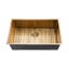Stainless Steel Kitchen Laundry Sink 762mm Single Bowl Brushed Gold Top Carousel 2