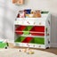 Kids Bookshelf Toy Box Organiser Children 6 Bins Display Shelf Storage Box Carousel 8