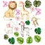 Girls Safari Cake Topper Set. Quality Card Carousel 1