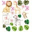 Girls Safari Cake Topper Set. Quality Card Carousel 3