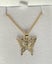 9ct Gold Butterfly pendant on chain - New in box Carousel 2