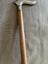 Vintage silvered solid brass handled walking stick Carousel 2