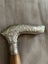 Vintage silvered solid brass handled walking stick Carousel 4