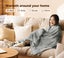 DreamZ Electric Heated Throw Blanket Plush Warm Machine Washable Timer Grey Carousel 2