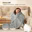 DreamZ Electric Heated Throw Blanket Plush Warm Machine Washable Timer Grey Carousel 3