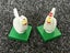 LEGO DUPLO® - 2 Chicken, Hen, Eyes Front on Green Base Carousel 1
