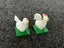 LEGO DUPLO® - 2 Chicken, Hen, Eyes Front on Green Base Carousel 2