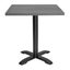 Bolero Aluminium Square Table Top Dark Grey 700mm FW597 Carousel 3