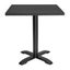 Bolero Aluminium Square Table Top Black 700mm FW599 Carousel 3