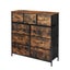 Storage Cabinet Tower Chest of Drawers Dresser Tallboy Drawer Retro Brown Carousel 1