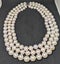 10 - 12mm White Cultured Pearl 21" Triple Strand Necklace Carousel 3