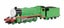 Bachmann Henry The Green Engine #3 w/Moving Eyes. HO Scale Carousel 1