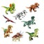 Eight Jurassic Dinosaurs Assembling Building Blocks Assembling Intellectual To Carousel 3