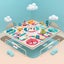 Ludo Travel Board Game Set Portable Classic Strategy Game Set Auto City Ludo Carousel 3