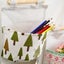 Wall Mounted Storage Bag with 3 Pockets: Waterproof Linen Fabric Organizer for C Carousel 4